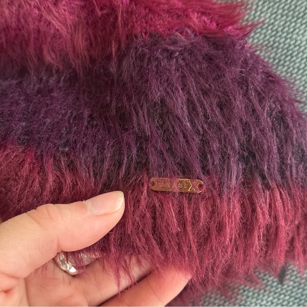 SAVAGE X FENTY Too Plush Striped Fuzzy Sweater Slip Dress - Picture 10 of 10